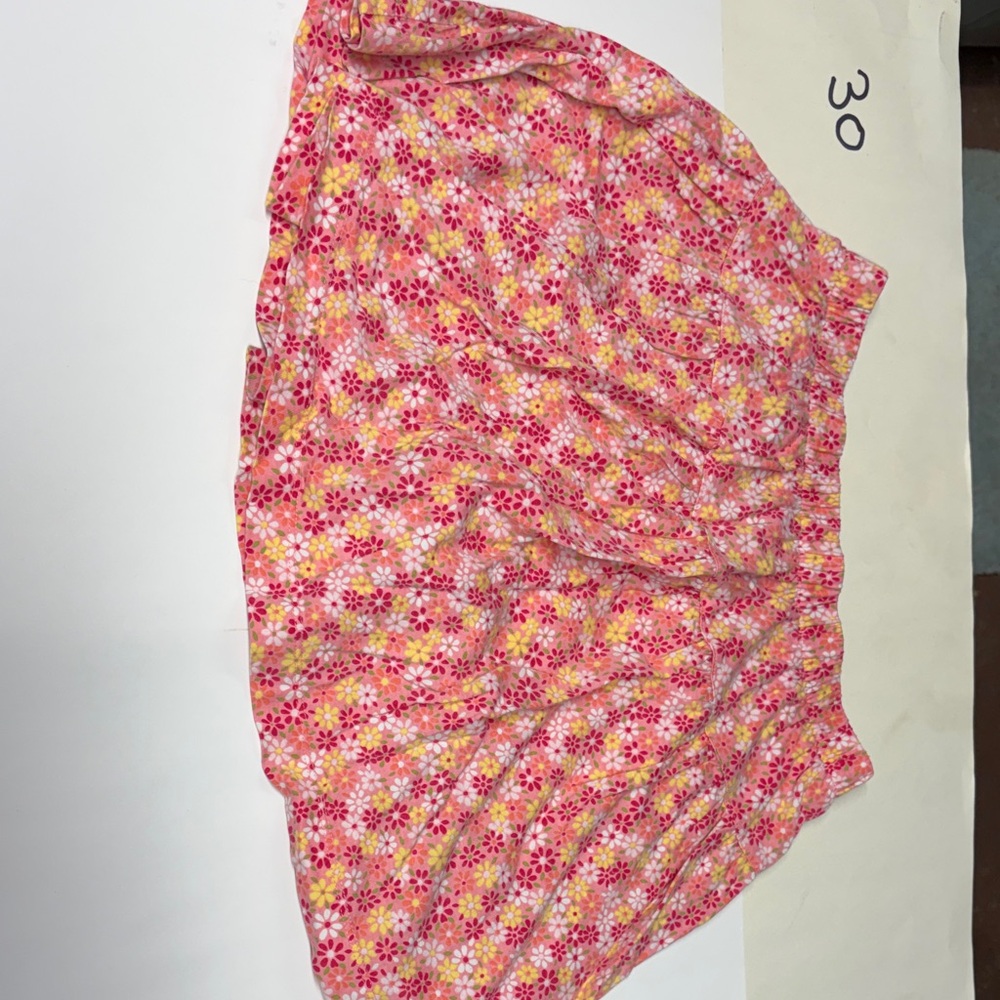Lands' End Floral Skirt in Pink and Yellow